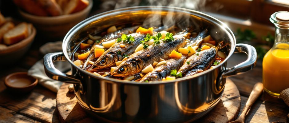 sardinha escabeche na panela de pressão